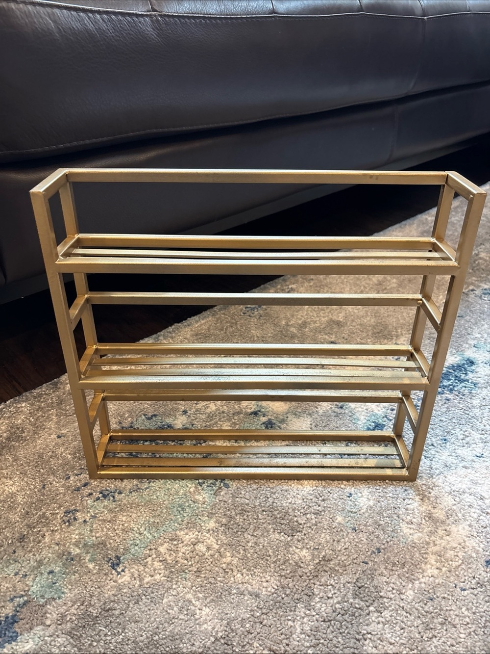 Gold Metal Tiered Organizer Shelf
